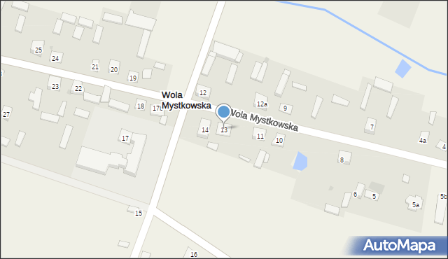 Wola Mystkowska, Wola Mystkowska, 13, mapa Wola Mystkowska