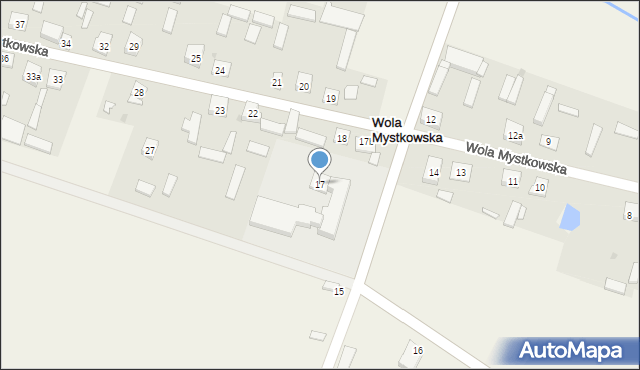 Wola Mystkowska, Wola Mystkowska, 17, mapa Wola Mystkowska