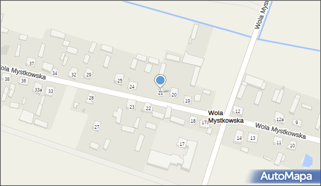 Wola Mystkowska, Wola Mystkowska, 21, mapa Wola Mystkowska