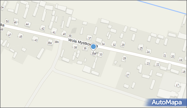 Wola Mystkowska, Wola Mystkowska, 33a, mapa Wola Mystkowska