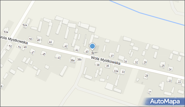 Wola Mystkowska, Wola Mystkowska, 39, mapa Wola Mystkowska