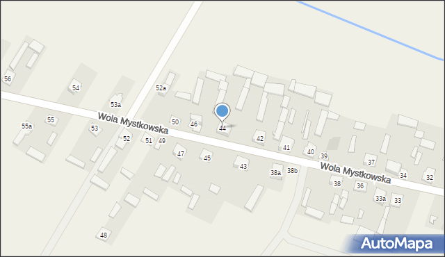 Wola Mystkowska, Wola Mystkowska, 44, mapa Wola Mystkowska