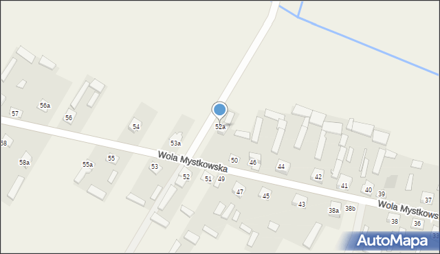 Wola Mystkowska, Wola Mystkowska, 52a, mapa Wola Mystkowska