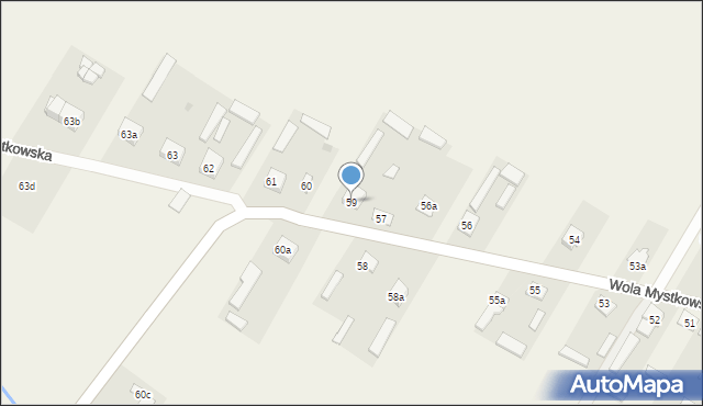 Wola Mystkowska, Wola Mystkowska, 59, mapa Wola Mystkowska