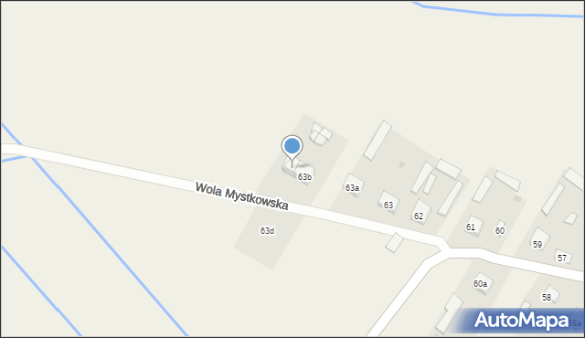Wola Mystkowska, Wola Mystkowska, 63c, mapa Wola Mystkowska