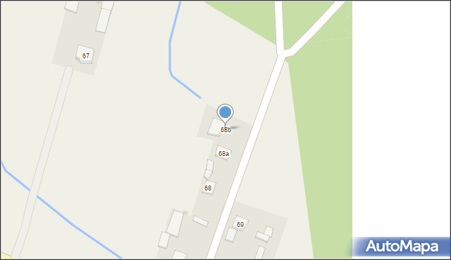 Wola Mystkowska, Wola Mystkowska, 68b, mapa Wola Mystkowska