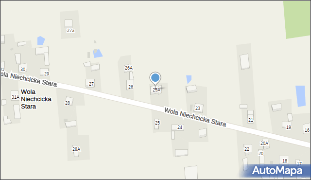 Wola Niechcicka Stara, Wola Niechcicka Stara, 25A, mapa Wola Niechcicka Stara
