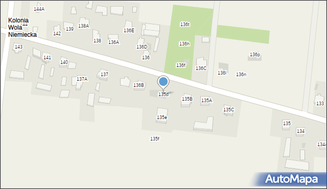 Wola Niemiecka, Wola Niemiecka, 135d, mapa Wola Niemiecka
