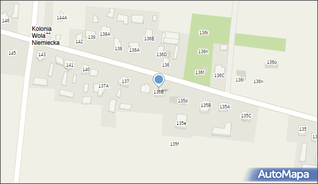 Wola Niemiecka, Wola Niemiecka, 136B, mapa Wola Niemiecka