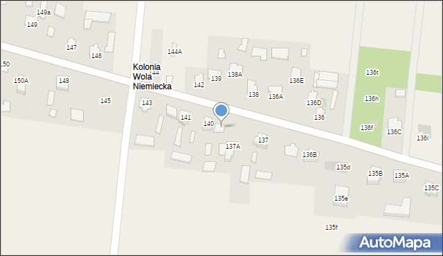 Wola Niemiecka, Wola Niemiecka, 140A, mapa Wola Niemiecka