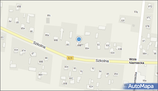 Wola Niemiecka, Wola Niemiecka, 89B, mapa Wola Niemiecka