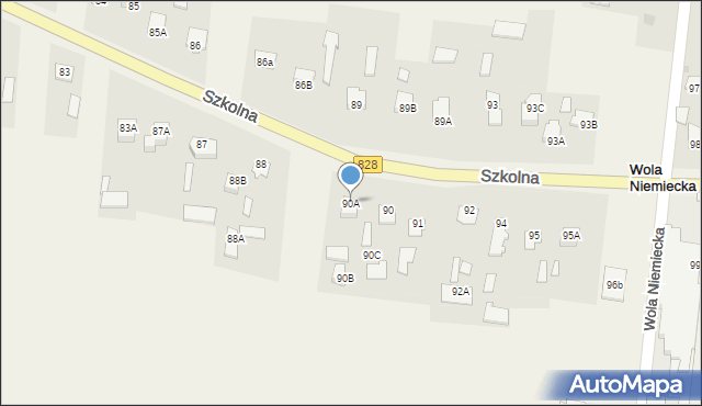 Wola Niemiecka, Wola Niemiecka, 90A, mapa Wola Niemiecka