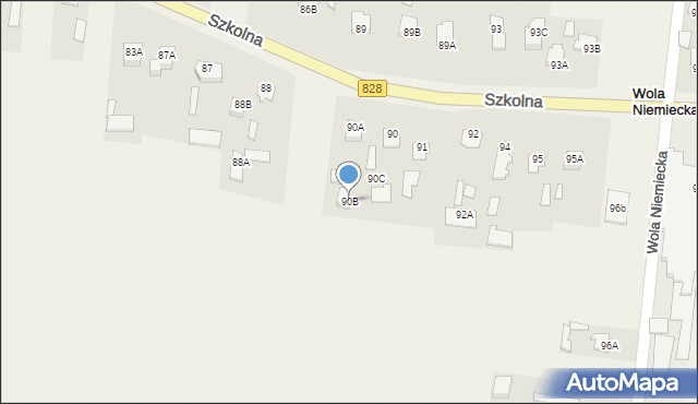 Wola Niemiecka, Wola Niemiecka, 90B, mapa Wola Niemiecka