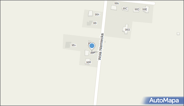 Wola Niemiecka, Wola Niemiecka, 96P, mapa Wola Niemiecka