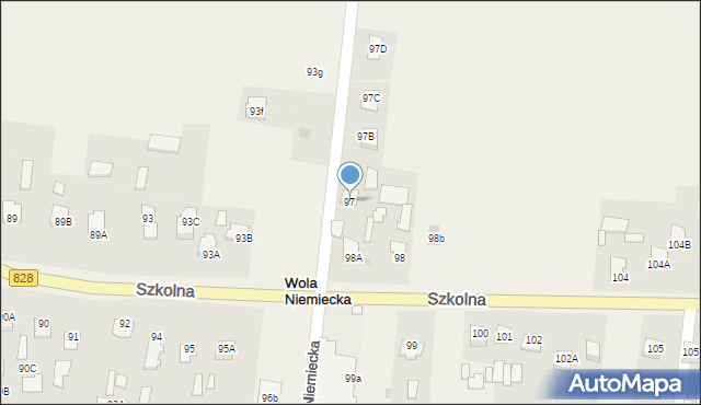 Wola Niemiecka, Wola Niemiecka, 97, mapa Wola Niemiecka