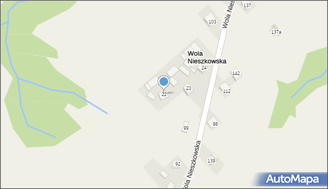Wola Nieszkowska, Wola Nieszkowska, 22, mapa Wola Nieszkowska