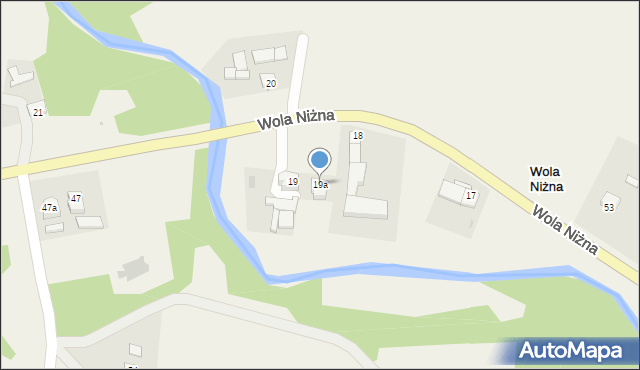 Wola Niżna, Wola Niżna, 19a, mapa Wola Niżna