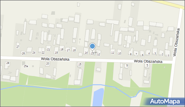 Wola Obszańska, Wola Obszańska, 13, mapa Wola Obszańska