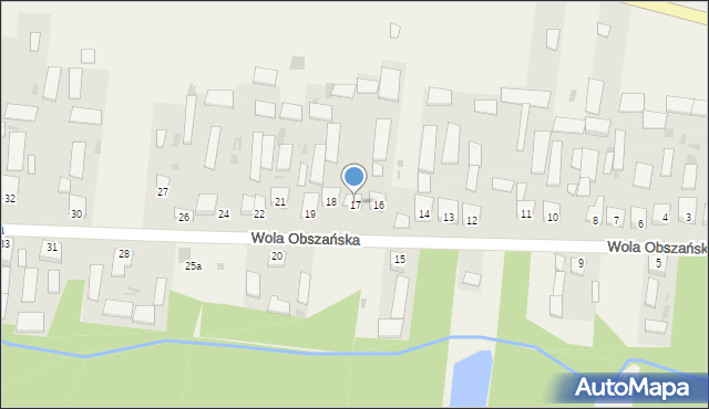 Wola Obszańska, Wola Obszańska, 17, mapa Wola Obszańska