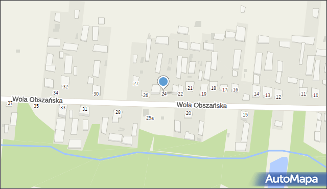 Wola Obszańska, Wola Obszańska, 24, mapa Wola Obszańska