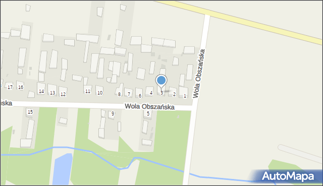 Wola Obszańska, Wola Obszańska, 3, mapa Wola Obszańska