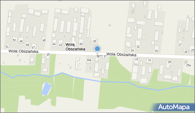 Wola Obszańska, Wola Obszańska, 38, mapa Wola Obszańska