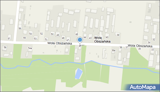 Wola Obszańska, Wola Obszańska, 45, mapa Wola Obszańska