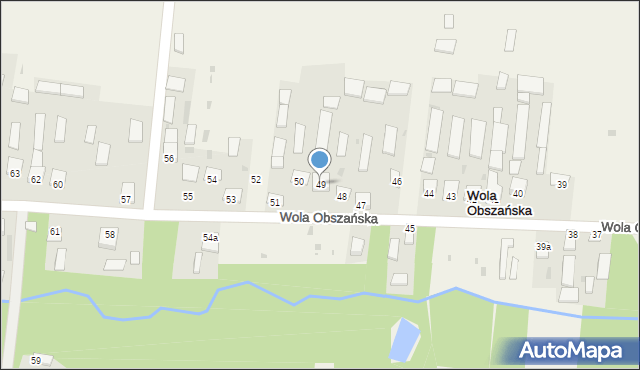 Wola Obszańska, Wola Obszańska, 49, mapa Wola Obszańska