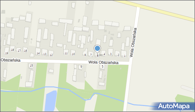 Wola Obszańska, Wola Obszańska, 6, mapa Wola Obszańska