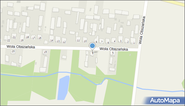 Wola Obszańska, Wola Obszańska, 9, mapa Wola Obszańska