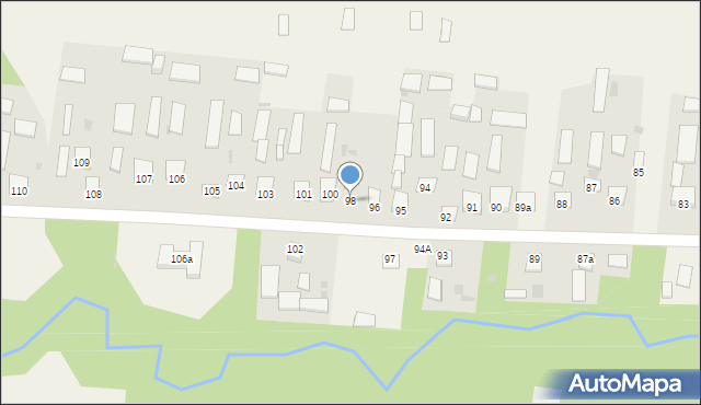 Wola Obszańska, Wola Obszańska, 98, mapa Wola Obszańska