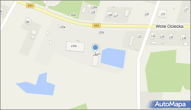 Wola Ociecka, Wola Ociecka, 130c, mapa Wola Ociecka
