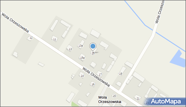 Wola Orzeszowska, Wola Orzeszowska, 15, mapa Wola Orzeszowska