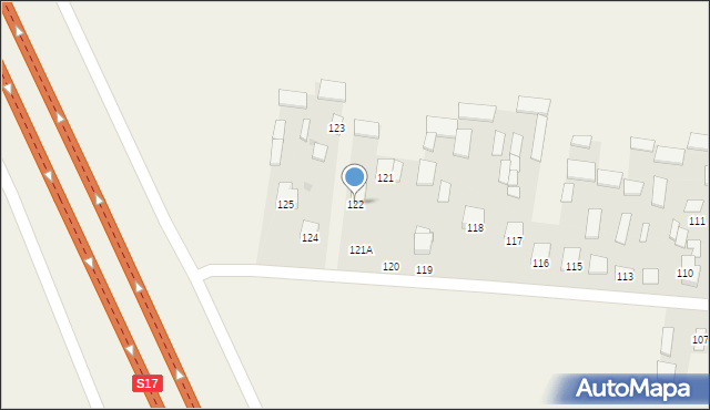 Wola Osińska, Wola Osińska, 122, mapa Wola Osińska