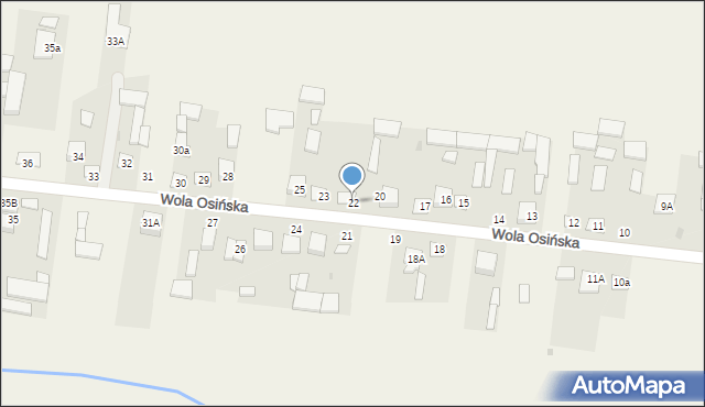 Wola Osińska, Wola Osińska, 22, mapa Wola Osińska