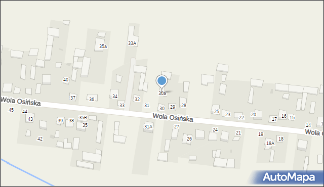 Wola Osińska, Wola Osińska, 30a, mapa Wola Osińska