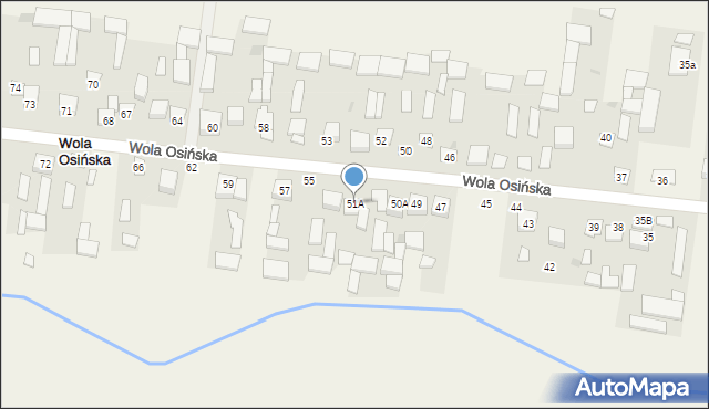 Wola Osińska, Wola Osińska, 51A, mapa Wola Osińska