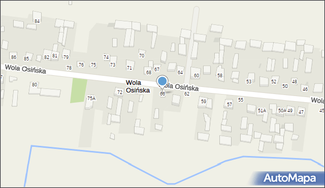 Wola Osińska, Wola Osińska, 66, mapa Wola Osińska