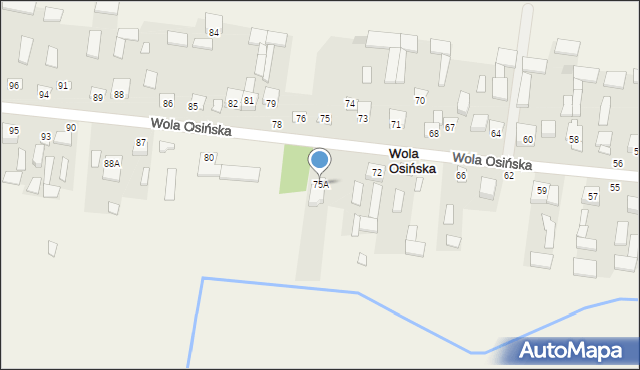 Wola Osińska, Wola Osińska, 75A, mapa Wola Osińska