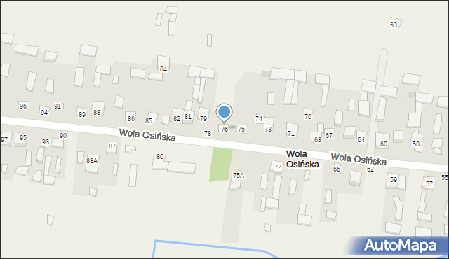 Wola Osińska, Wola Osińska, 76, mapa Wola Osińska