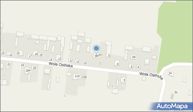 Wola Osińska, Wola Osińska, 9A, mapa Wola Osińska