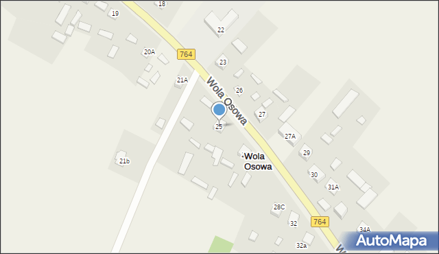 Wola Osowa, Wola Osowa, 25, mapa Wola Osowa