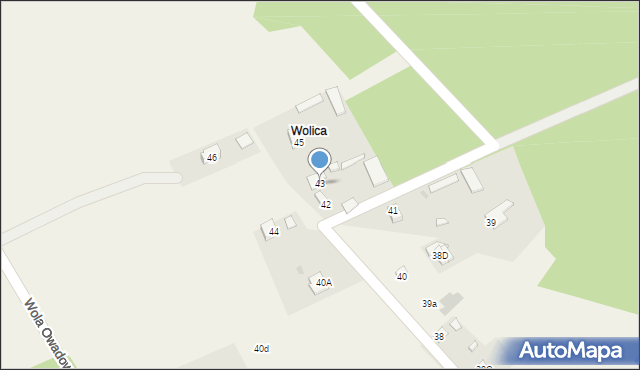 Wola Owadowska, Wola Owadowska, 43, mapa Wola Owadowska