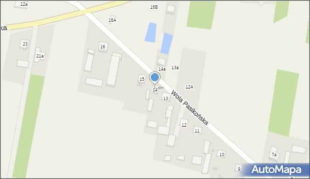Wola Pasikońska, Wola Pasikońska, 14, mapa Wola Pasikońska