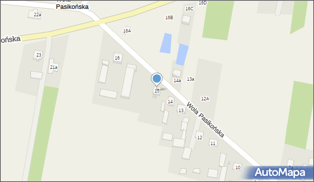 Wola Pasikońska, Wola Pasikońska, 15, mapa Wola Pasikońska