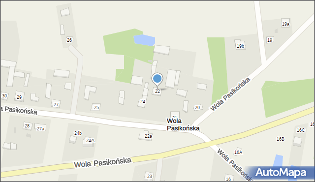 Wola Pasikońska, Wola Pasikońska, 22, mapa Wola Pasikońska