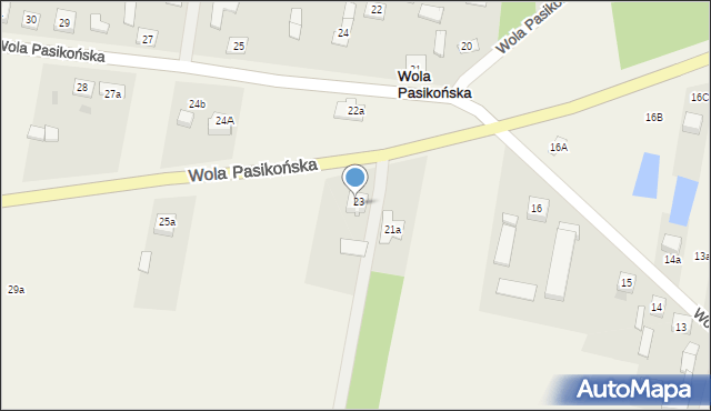 Wola Pasikońska, Wola Pasikońska, 23a, mapa Wola Pasikońska