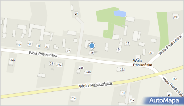 Wola Pasikońska, Wola Pasikońska, 25, mapa Wola Pasikońska
