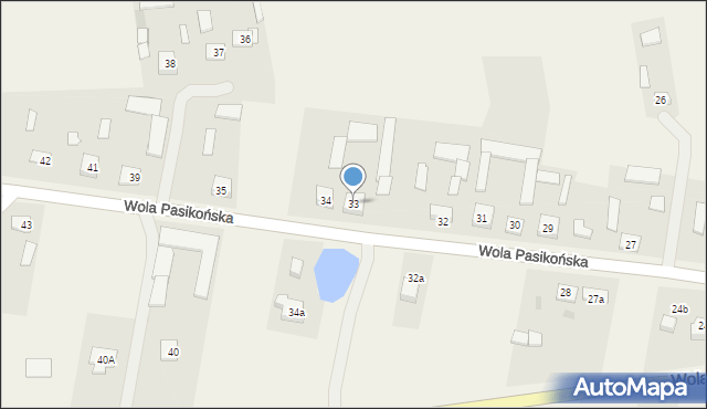 Wola Pasikońska, Wola Pasikońska, 33, mapa Wola Pasikońska