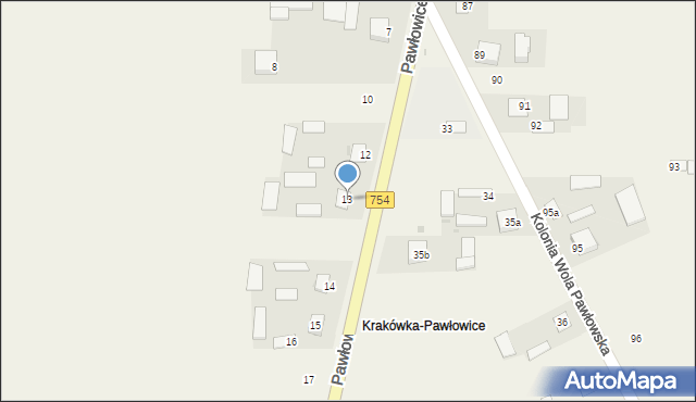 Wola Pawłowska, Wola Pawłowska, 13, mapa Wola Pawłowska